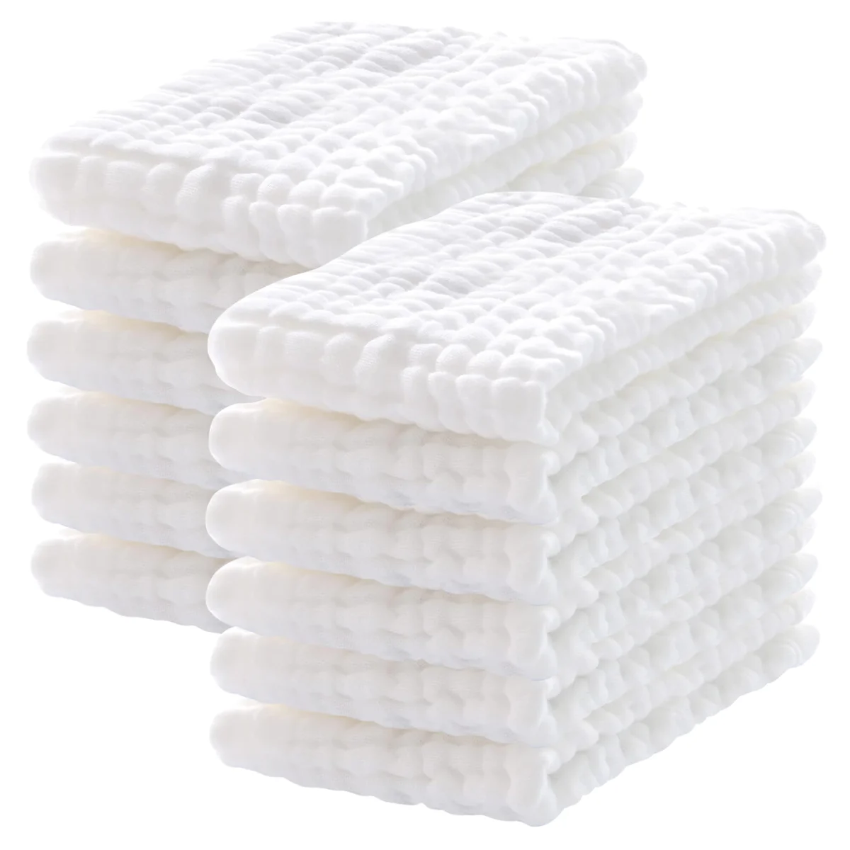12 Pack Muslin Burp Cloths 100% Cotton Muslin Cloths Large 20''x10'' Extra Soft 