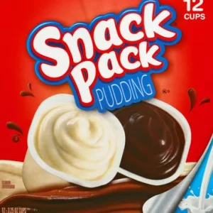 Snack Pack Chocolate and Vanilla Flavored Pudding Cups Family Pack, 12 Count Pudding Cups (1 Pack)