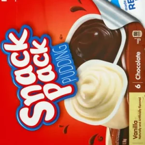 Snack Pack Chocolate and Vanilla Flavored Pudding Cups Family Pack, 12 Count Pudding Cups (1 Pack)