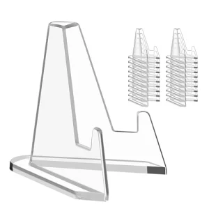 Card Display Stand, 20 Pack Small Easel Stand, Acrylic Picture Holder Stands, for Challenge Coin Graded Card Sports Card Trading Card PSA Card Baseball Card (2.2 Inch Tall)