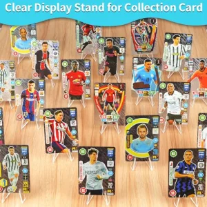 Card Display Stand, 20 Pack Small Easel Stand, Acrylic Picture Holder Stands, for Challenge Coin Graded Card Sports Card Trading Card PSA Card Baseball Card (2.2 Inch Tall)