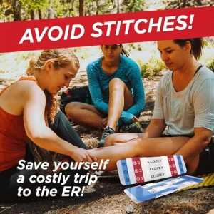 Clozex Emergency Laceration Closure Only- Close Wounds Without Stitches with This Surgical-Grade Skin Device. Available in 3 Variations for Wounds up to 1.0â or 3.5â. Life Happens, Be