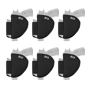 NEXT STATION Universal Pistol Holster with Magazine Pouch, Gun Safe Pistol Holder for Gun Cabinet Accessories Storage