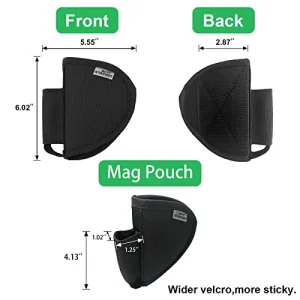 NEXT STATION Universal Pistol Holster with Magazine Pouch, Gun Safe Pistol Holder for Gun Cabinet Accessories Storage