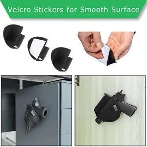 NEXT STATION Universal Pistol Holster with Magazine Pouch, Gun Safe Pistol Holder for Gun Cabinet Accessories Storage