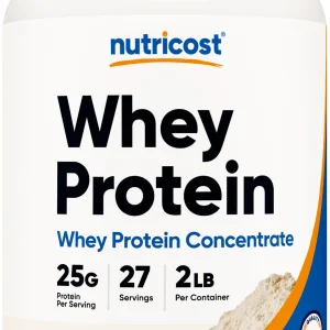 Nutricost Whey Protein Concentrate (Unflavored) 2LBS - Gluten Free & Non-GMO