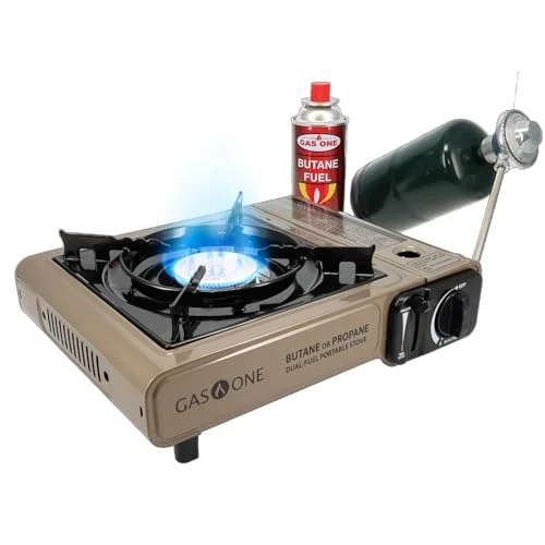 Gas One GS-3400P Propane or Butane Stove Dual Fuel Stove Portable Camping Stove 