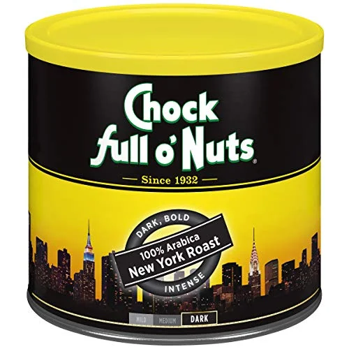Chock Full oâNuts New York Roast, Dark Roast Ground Coffee â Gourmet A