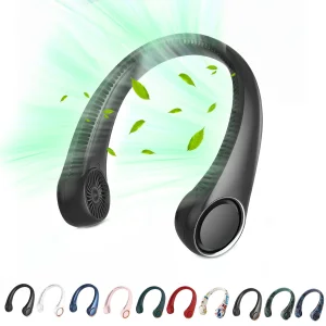 Portable Neck Fan, Hands Free Bladeless Fan, 360Â° Cooling Personal Fan,Wearable Quiet Fan for Outdoor Indoor, Birthday Gifts for Men Women Mom Dad, 4000mAh Battery USB Rechargeable,