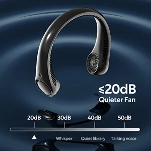Portable Neck Fan, Hands Free Bladeless Fan, 360Â° Cooling Personal Fan,Wearable Quiet Fan for Outdoor Indoor, Birthday Gifts for Men Women Mom Dad, 4000mAh Battery USB Rechargeable,