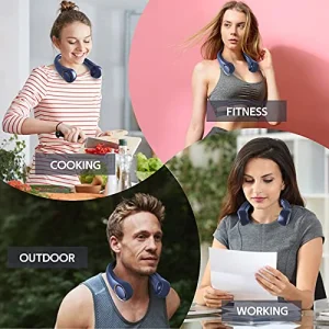 Portable Neck Fan, Hands Free Bladeless Fan, 360Â° Cooling Personal Fan,Wearable Quiet Fan for Outdoor Indoor, Birthday Gifts for Men Women Mom Dad, 4000mAh Battery USB Rechargeable,