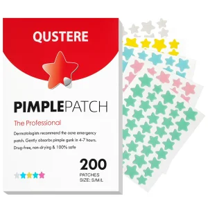 Pimple Patches for Face, Hydrocolloid Acne Patches, Cute Star Zit Covers, Colorful Spot Stickers with Tea Tree, Salicylic Acid & Cica Oil| 3 Sizes (10mm, 12mm & 14mm) |200