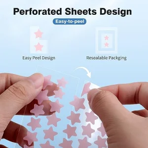 Pimple Patches for Face, Hydrocolloid Acne Patches, Cute Star Zit Covers, Colorful Spot Stickers with Tea Tree, Salicylic Acid & Cica Oil| 3 Sizes (10mm, 12mm & 14mm) |200