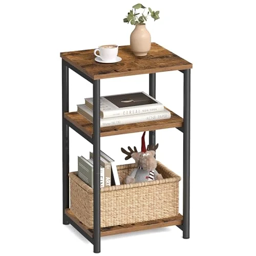 VASAGLE Side Table, Small End Table, Tall Nightstand for Living Room, Bedroom, O